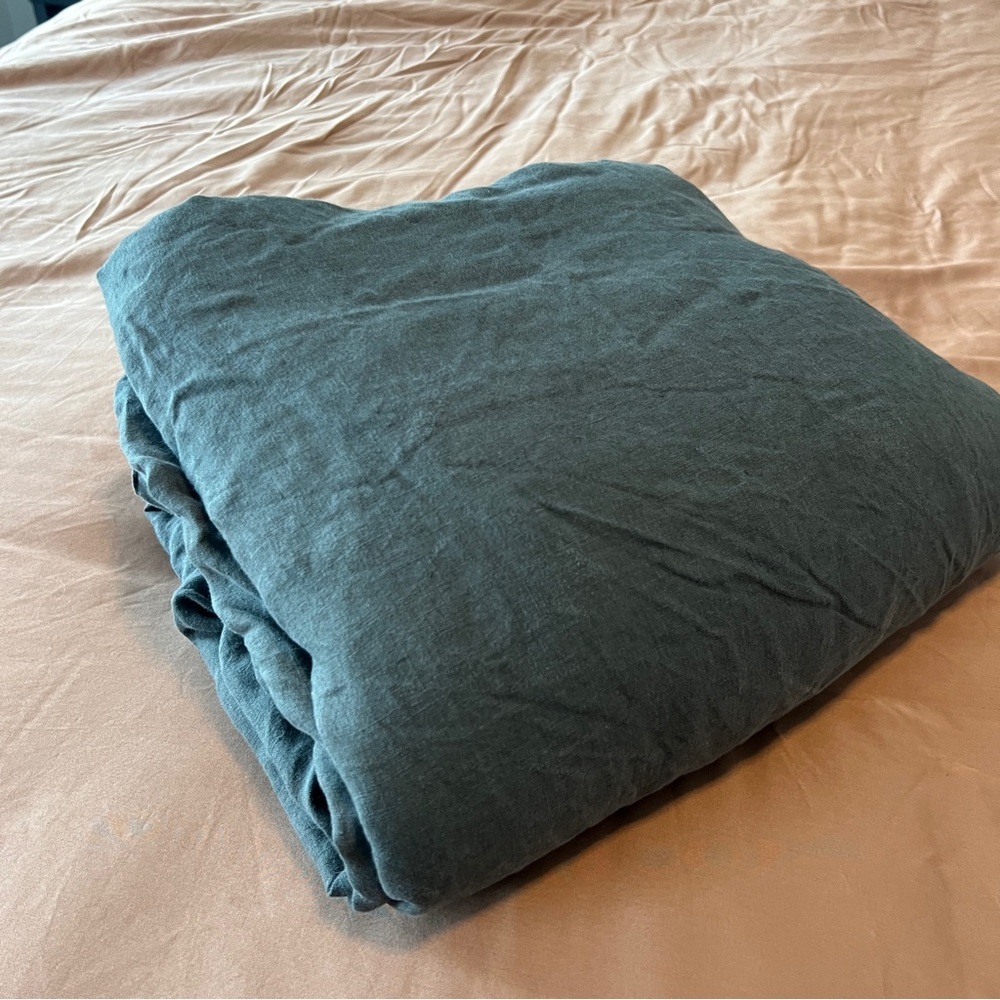 Simple Opulence 100% Linen Slate Duvet Cover King